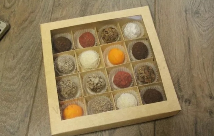 картинка Коробка для конфет и пряников крафт (16) от магазина Компания+