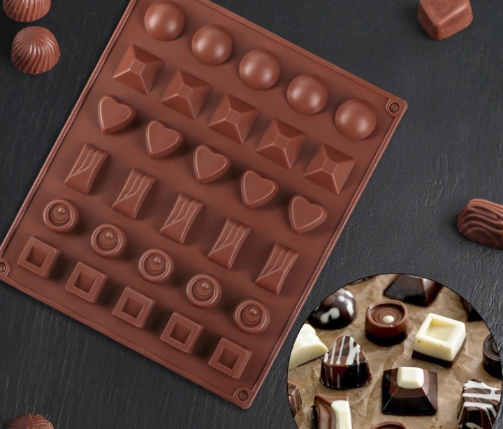 картинка Форма для шоколада "Коробка конфет" / 27*23*1,5 см от магазина Компания+