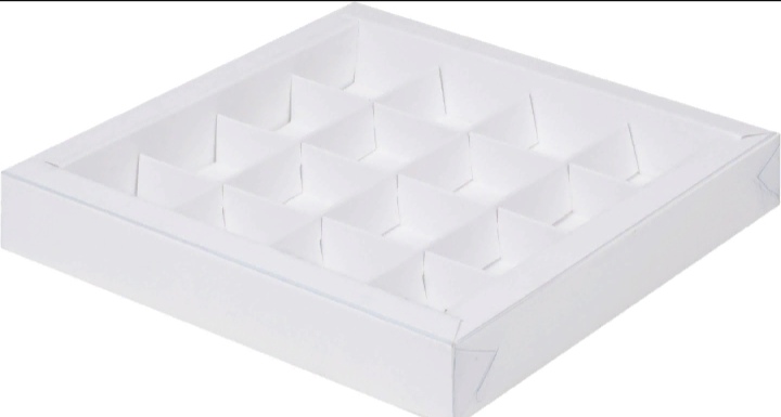 картинка Коробка для конфет 200*200*30 (16) (белая) от магазина Компания+