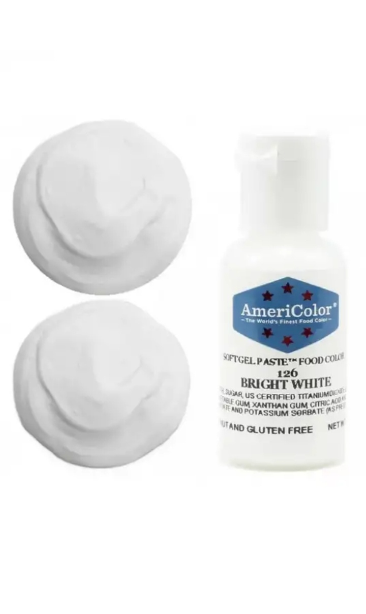 картинка Гелевый краситель AmeriColor 21 гр. Bright White от магазина Компания+
