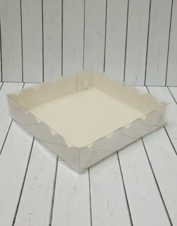 картинка Коробка для печенья и пряников 155*155*35 / белая от магазина Компания+