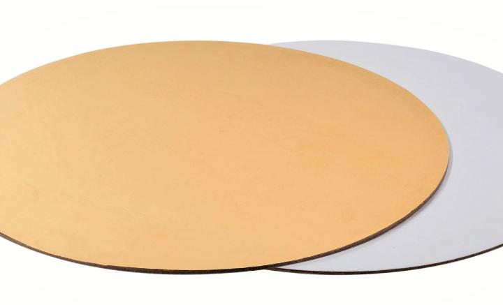 картинка Подложка для торта круглая 20 золото, белая от магазина Компания+