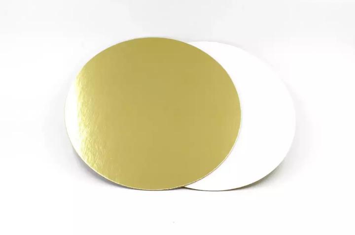 картинка Подложка для торта круглая 22 золото, белая от магазина Компания+