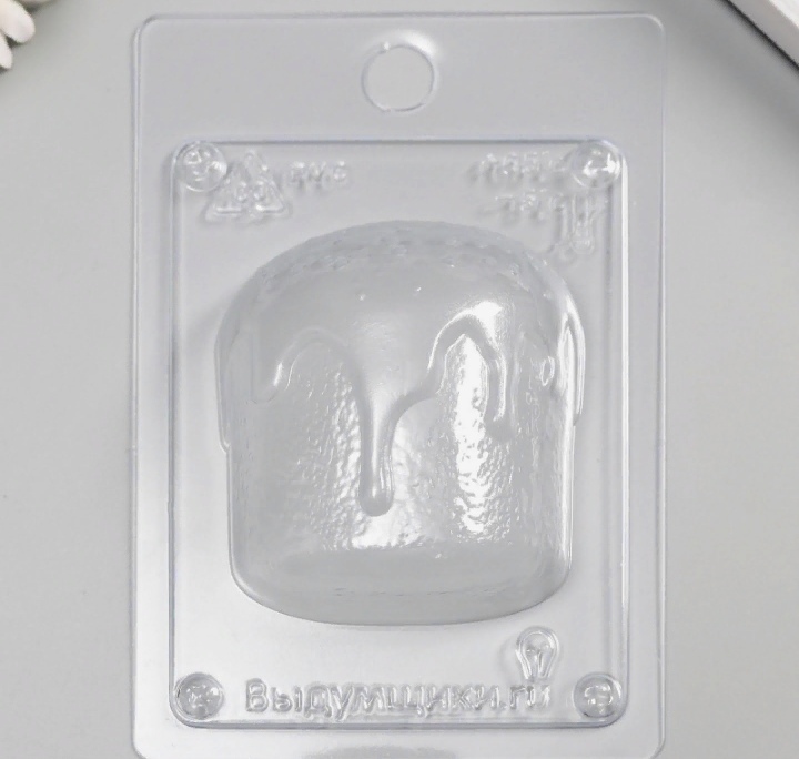 картинка Пластиковая форма для шоколада "Кулич Пасхальный ,10*15*3 см." / 10,5*2,5*3,5 см. от магазина Компания+