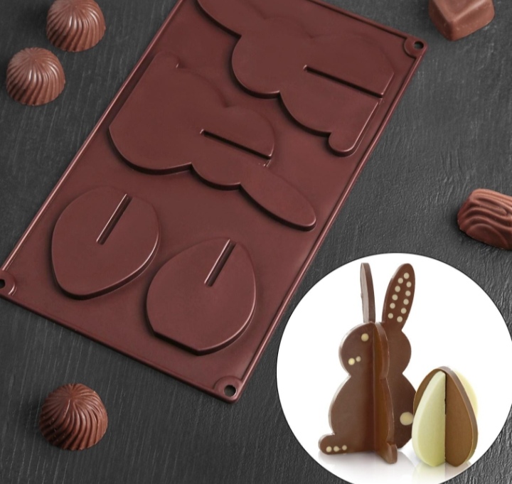 картинка Форма для шоколада "Пасхальный кролик 3D" / 29*16,8  см от магазина Компания+