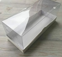 картинка Коробка под рулет ПРЕМИУМ с пластиковой крышкой 30*12*12 см. (белая) от магазина Компания+