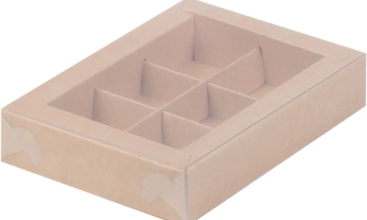 картинка Коробка для конфет 155*115*30 мм. (6) ( крафт ) от магазина Компания+