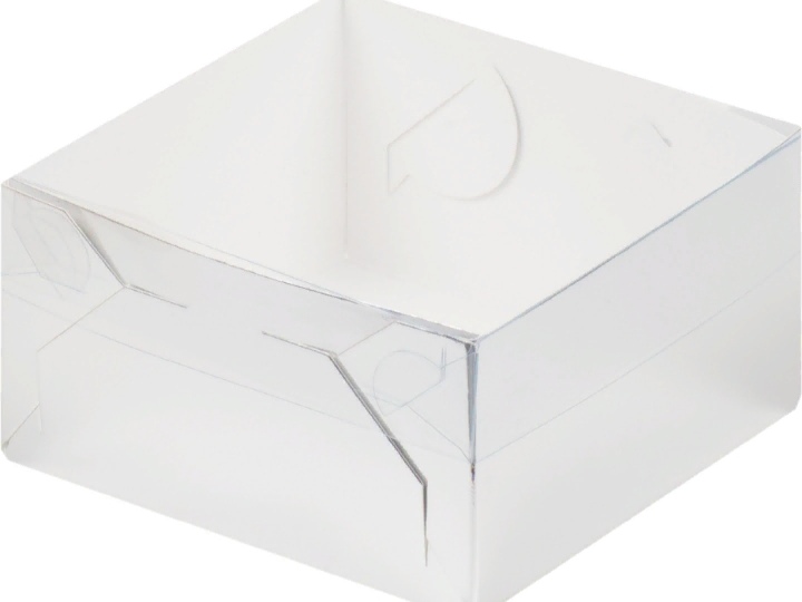 картинка Коробка для зефира, тортов и пирожных  120*120*60 мм. (серебро) от магазина Компания+