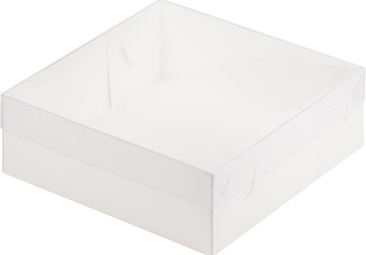 картинка Коробка ПРЕМИУМ с пластиковой крышкой / 200*200*70 белая от магазина Компания+