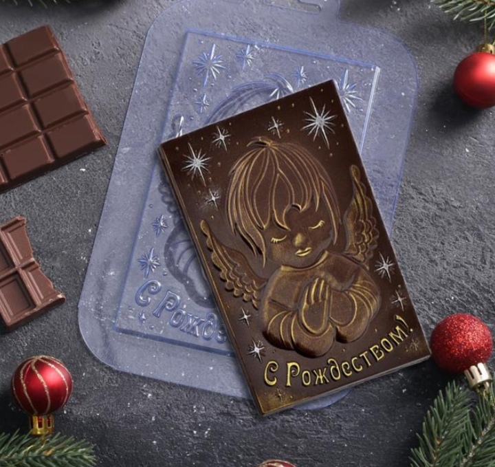 картинка Форма для шоколада "С Рождеством" / 16*10 см. от магазина Компания+