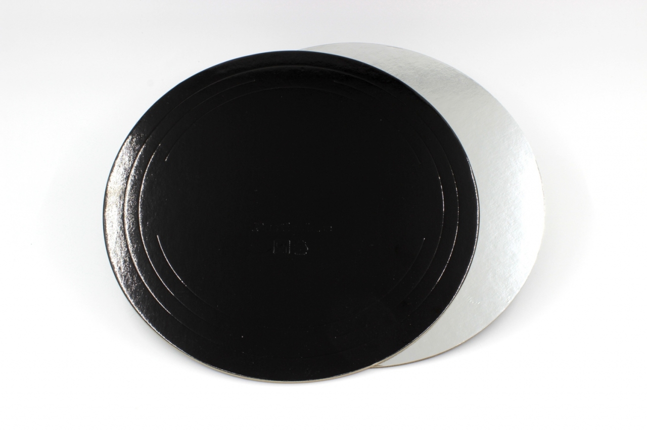 картинка Подложка для торта усиленная 28 черная, серебро от магазина Компания+