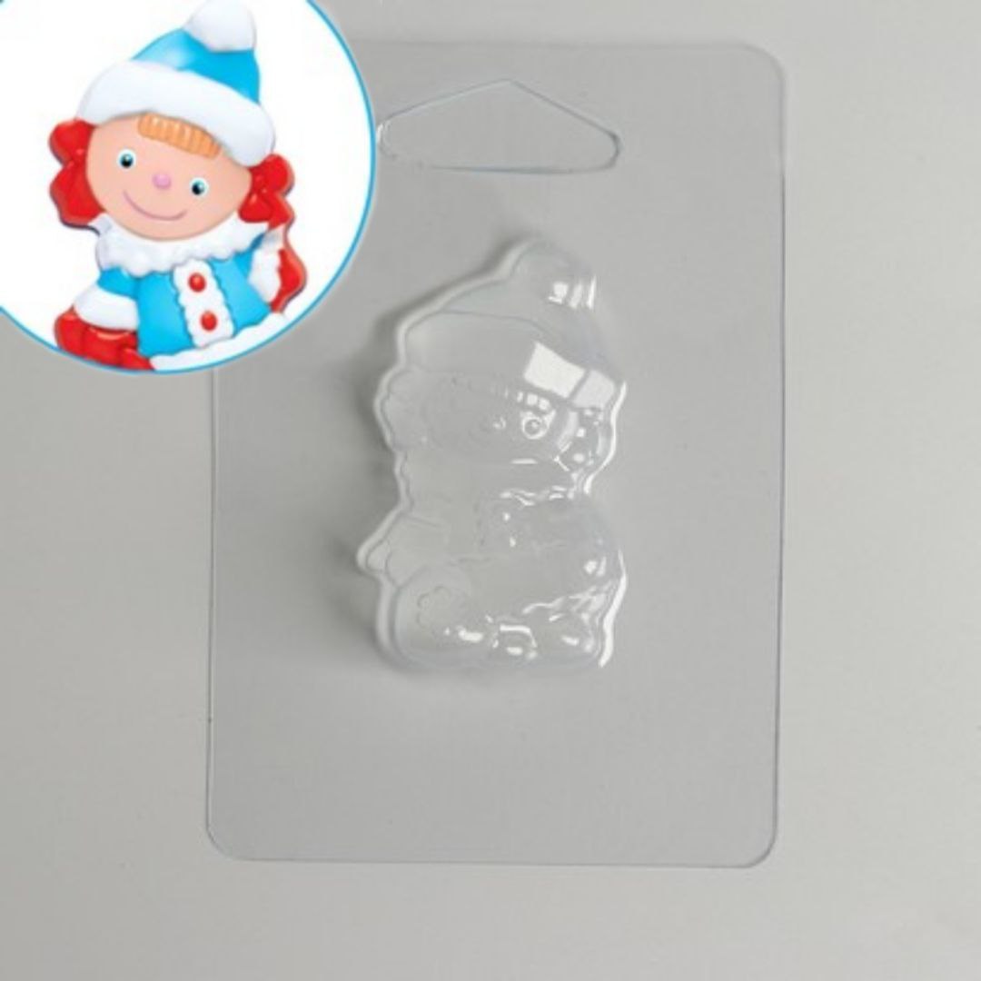 картинка Пластиковая форма для шоколада «Снегурочка» 3.3х6 см от магазина Компания+