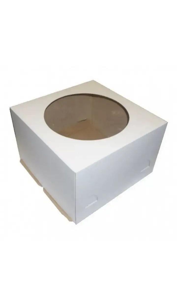 картинка Коробка для торта с прозрачным окном 30*30*19 (гофракартон) от магазина Компания+