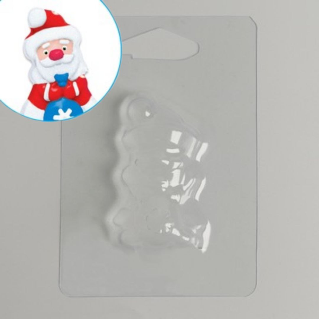 картинка Пластиковая форма для шоколада «Дед Мороз» 4.5х6.5 см от магазина Компания+